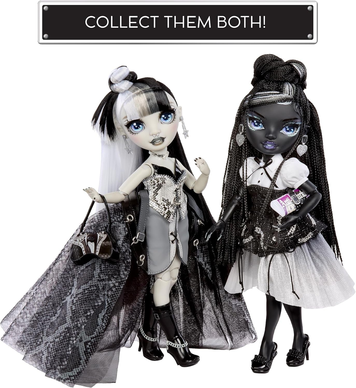 Rainbow High Shadow High Modepuppe – Shanelle Onyx – Schwarzes Haar, 28 cm Modepuppe mit Designer-Outfits, Geeignet für Sammler & Kinder von 6-12 Jahren