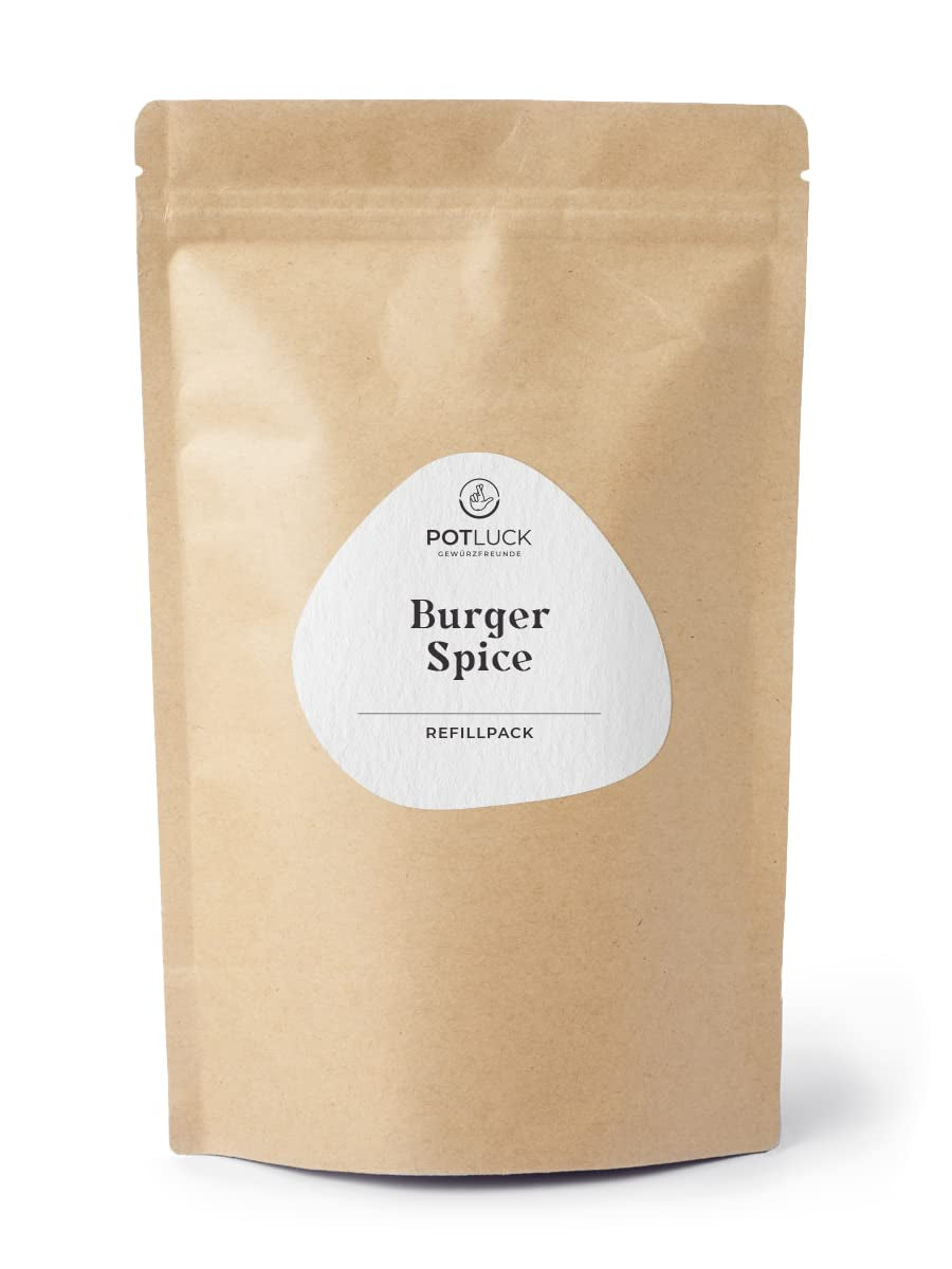 Potluck | Spice Burger | Würzmischung im Keramiktopf | 100g | Vegan, gluten-free and with natural ingredients