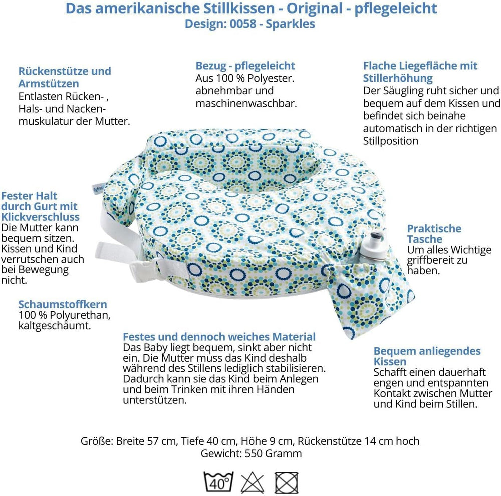 MY BREST FRIEND Baby Wild - Perna americană pentru alăptare, originală, ușor de întreținut Accesorii Hrana si Alaptare Bebe Naty Shop