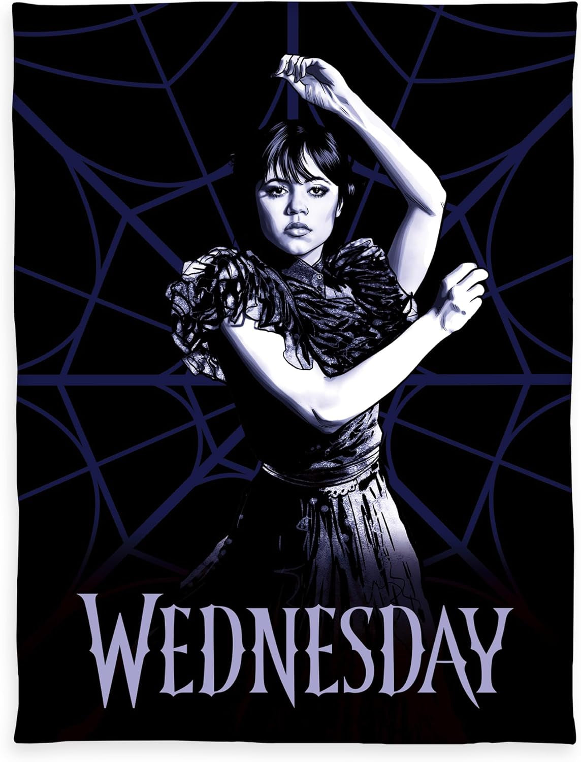 Pătură fleece Herding Wednesday, aprox. 130X170 Cm, 100% poliester, negru Paturi si Cuverturi Besuche den Herding-Store Titlu implicit