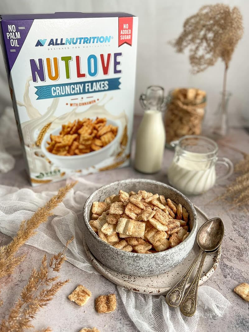 Allnutrition Nutlove Crunchy Flakes with Cinnamon 300G Cereale Naty Shop
