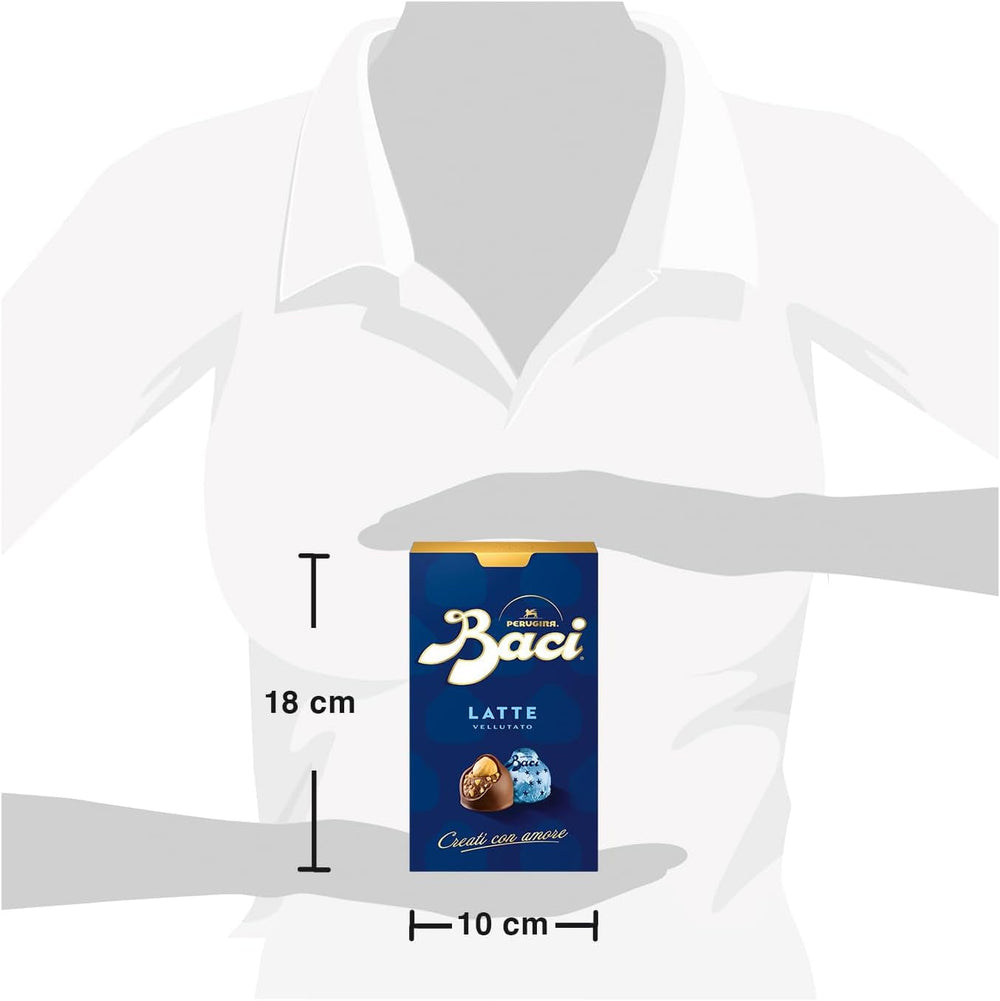 Perugina Baci, ciocolată cu umplutură de ciocolată cu lapte și alune, 200 grame Bomboane de Ciocolata Naty Shop