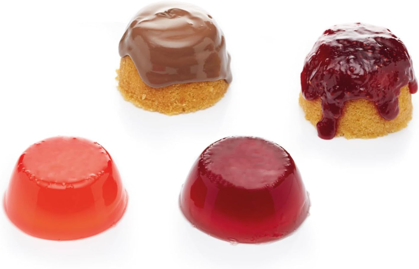 Kitchencraft Mini Pudding Molds Anodized Aluminum 7.5cm Set of 4 Silver Baking Molds & Trays Naty Shop