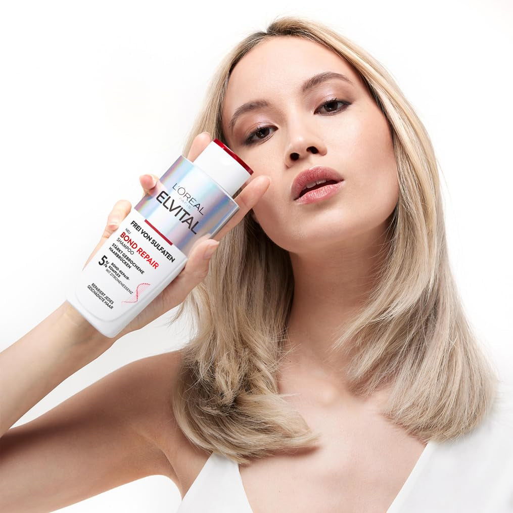 L'Oréal Paris Elvital Bond Repair Shampoo, Gentle Cleanser for Hair Repair L'Oréal Shower and Bath