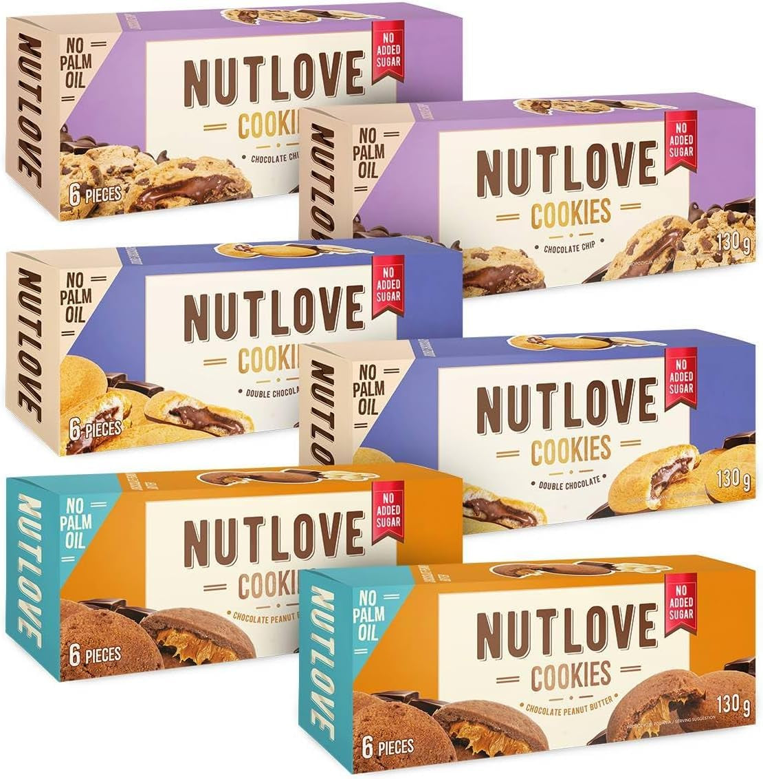 Biscuiți Allnutrition Nutlove cu ciocolată și picături 130g