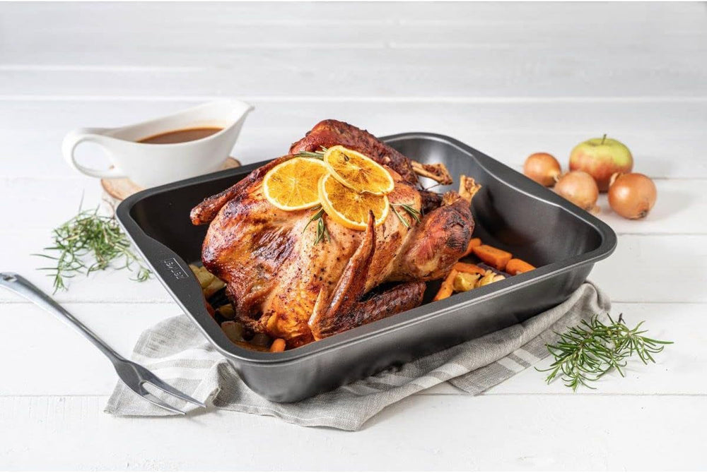 Zenker Xxl-Brat- Und Auslaufform (40 X 8 X 34 Cm) SPECIAL COOKING, Rechteckige Ofenform Mit Antihaftbebeschichtung, Backblech Für Krosse Braten & Saftige Aufläufe (Farbe: Schwarz), Menge: 1 Stück Molds and trays for baking Naty Shop