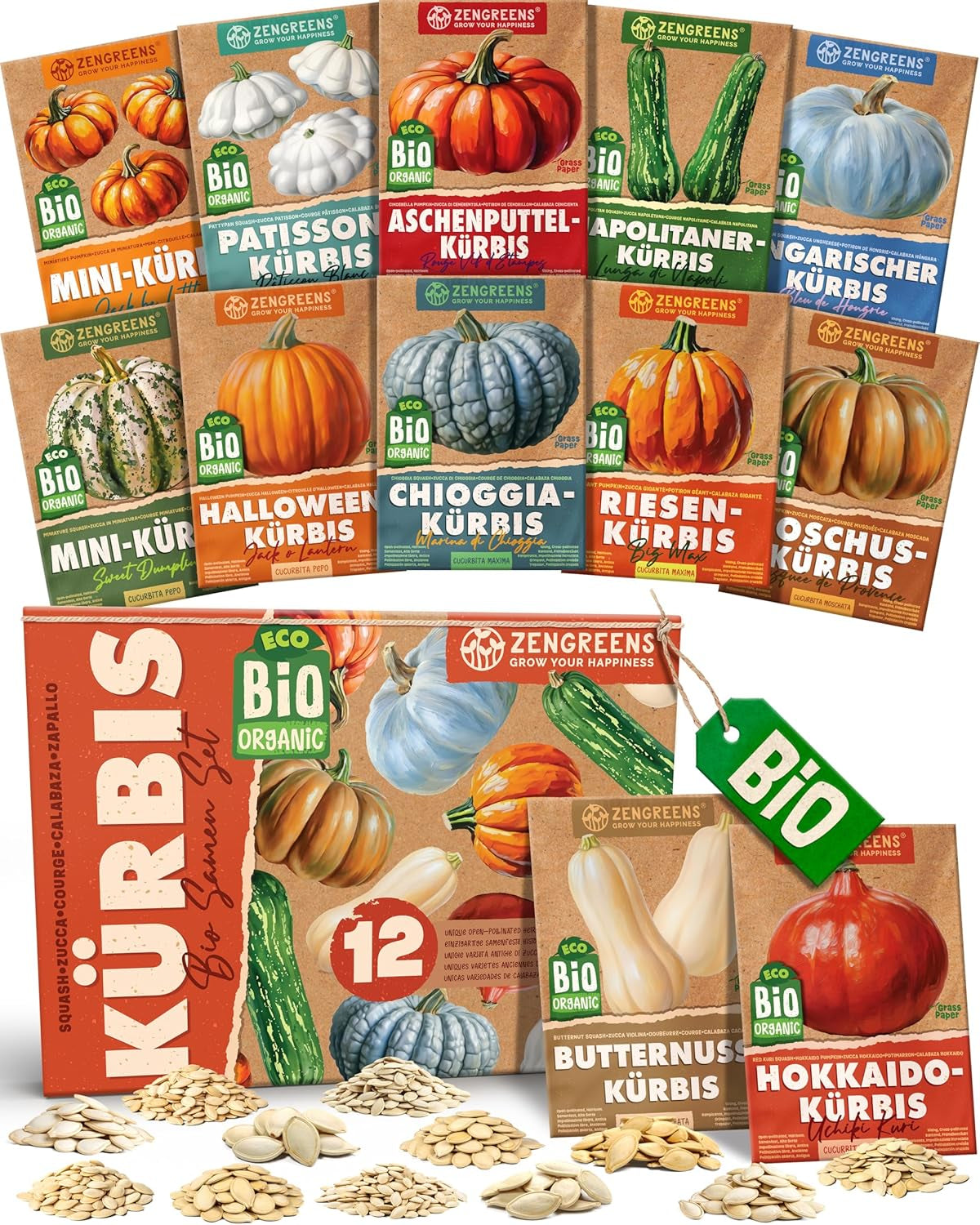 Organic Basil Seeds in a Set of 6 - 6 Basil Seeds for Easy Growing in the Garden, Balcony or Raised Bed - Plant Seeds - Seedlings