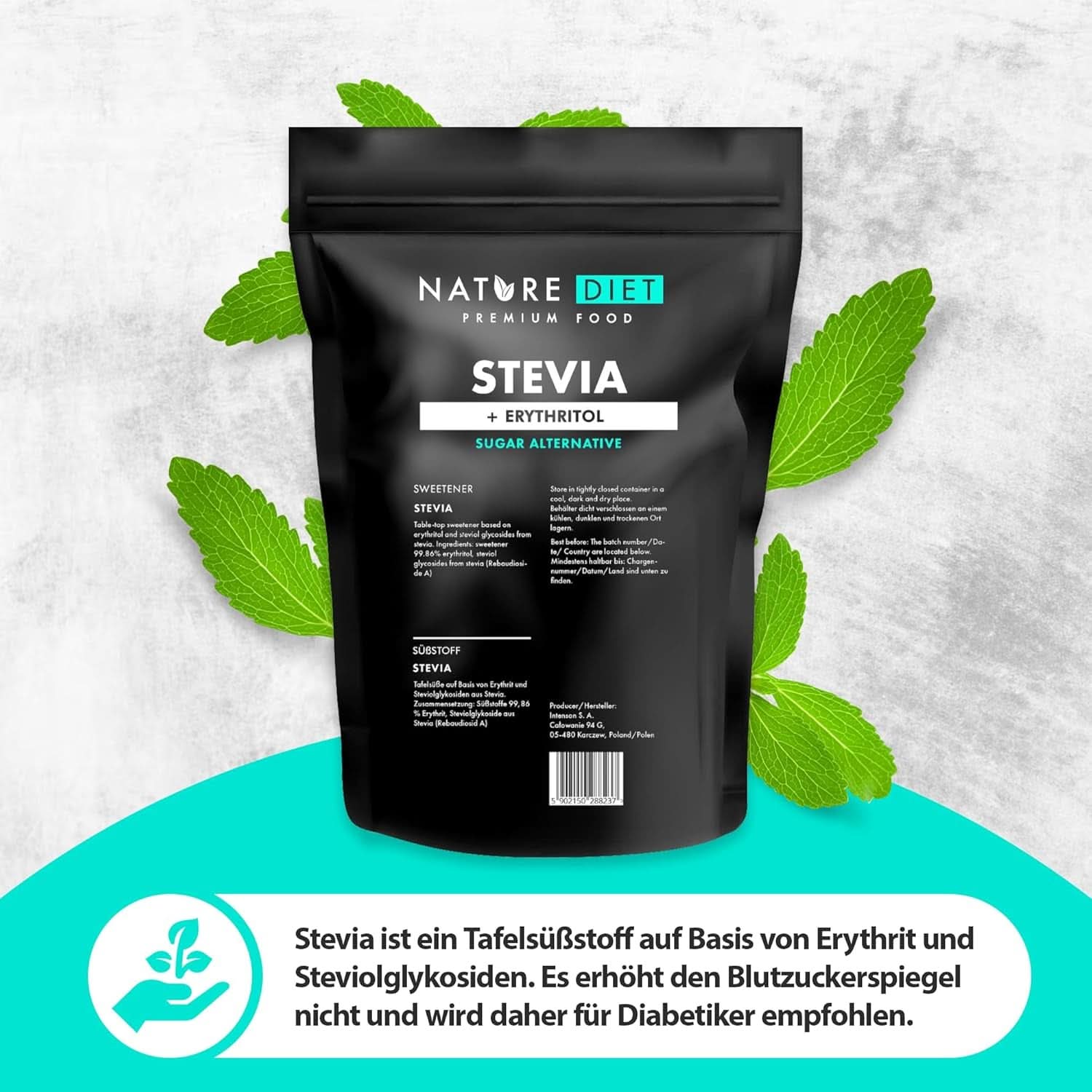 Nature Diet - Stevia Sweetener, 1 Kg Sweeteners Naty Shop