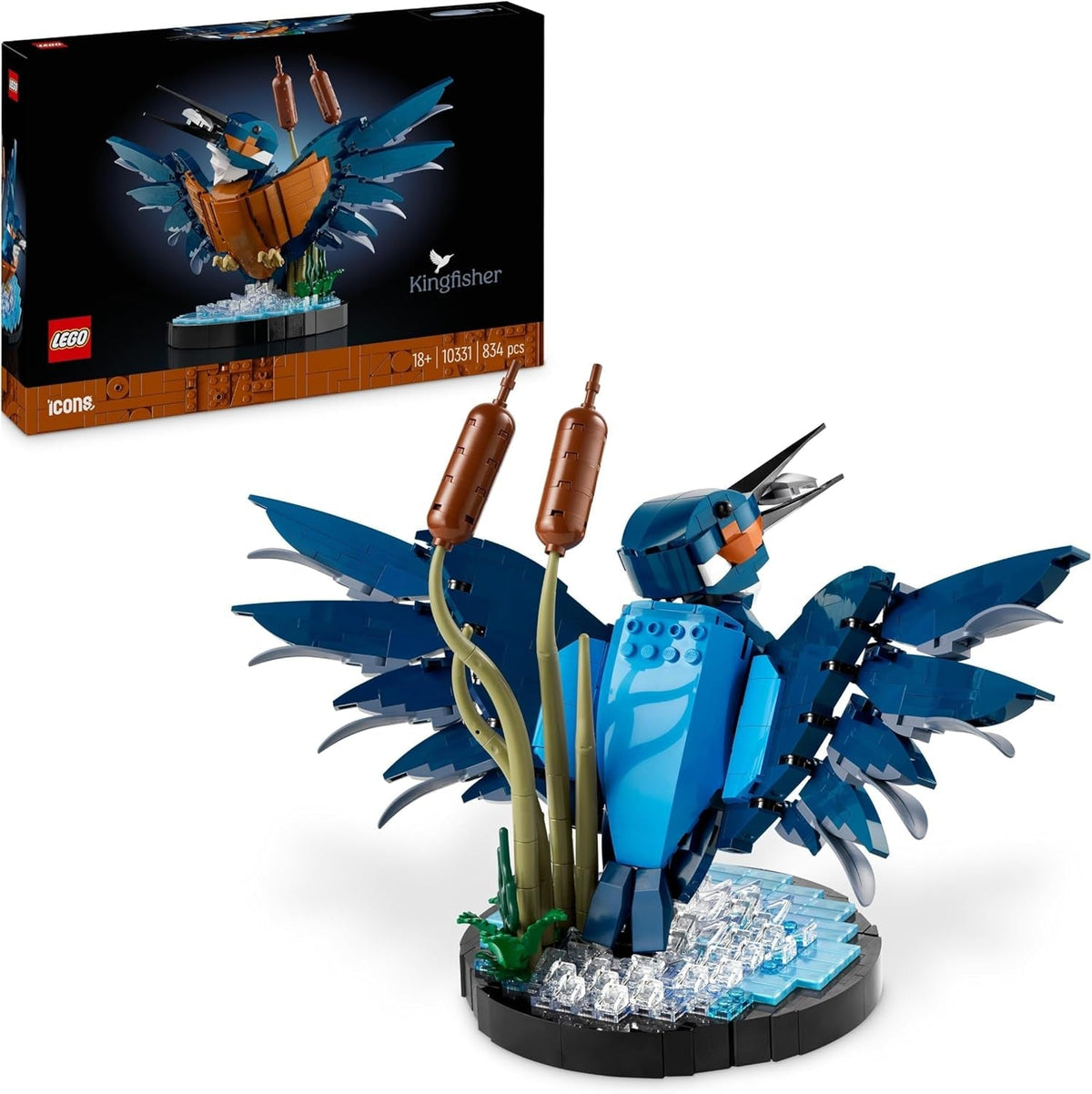 LEGO Icons Kingfisher Model Building Set for Adults, Bird Figure for Living Room or Office, Home and Office Decorations, Gift for Bird Lovers and Ornithologists, Women and Men 10331 Building Sets Besuche den LEGO-Store Single