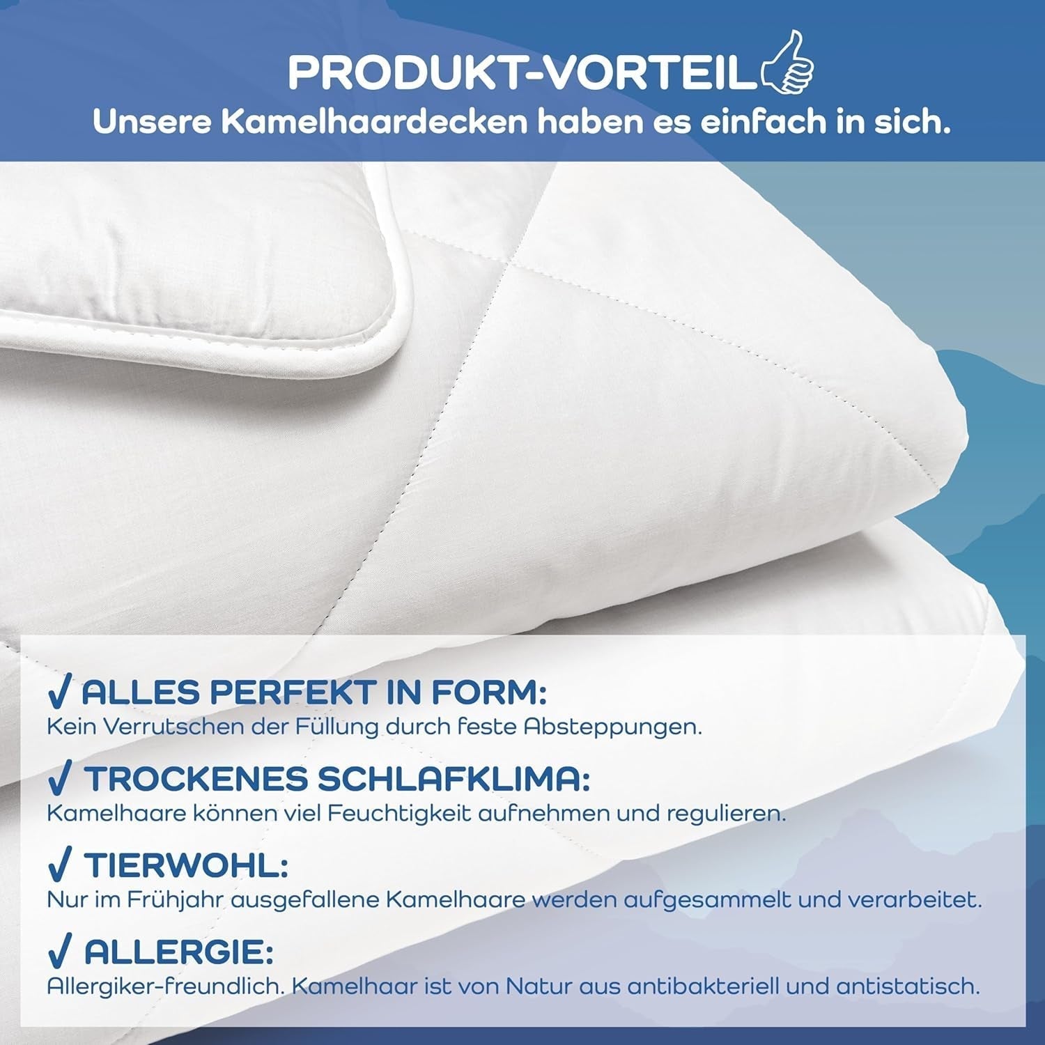 Exclusive quilt, camel hair, white, 200 X 200 Cm Quilts and quilts Naty Shop