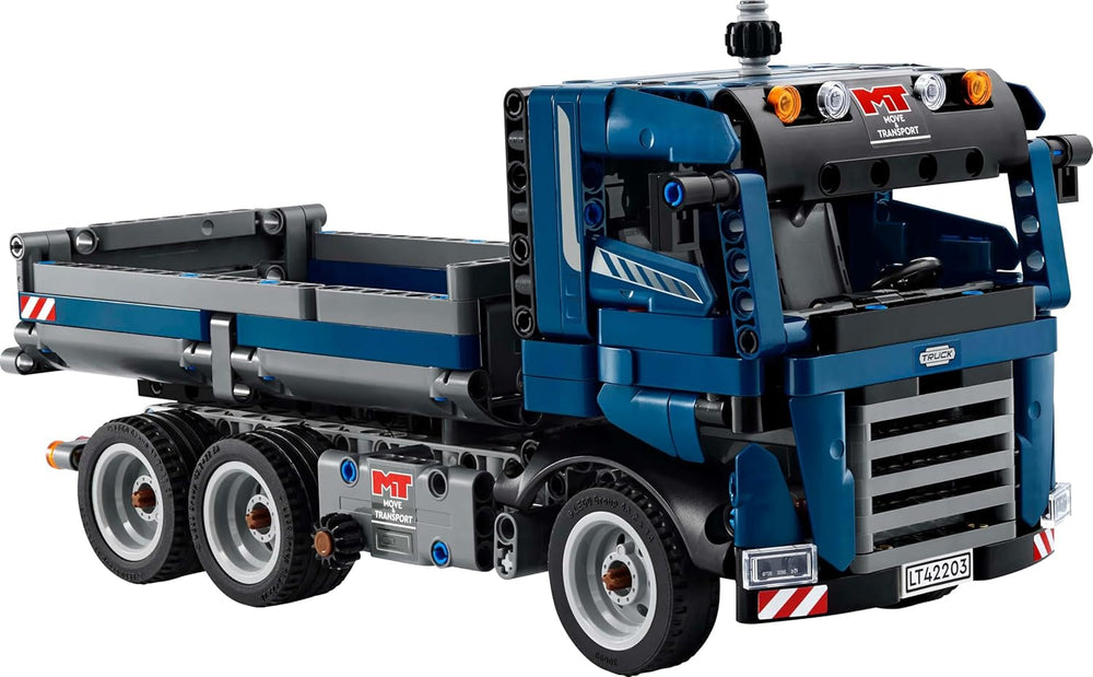 LEGO Technic Dump Truck toy with steering wheel and movable dump truck - blue construction vehicle - gift idea for birthdays or holidays - construction set for boys and girls from 9 years 42203 Construction sets Besuche den LEGO-Store