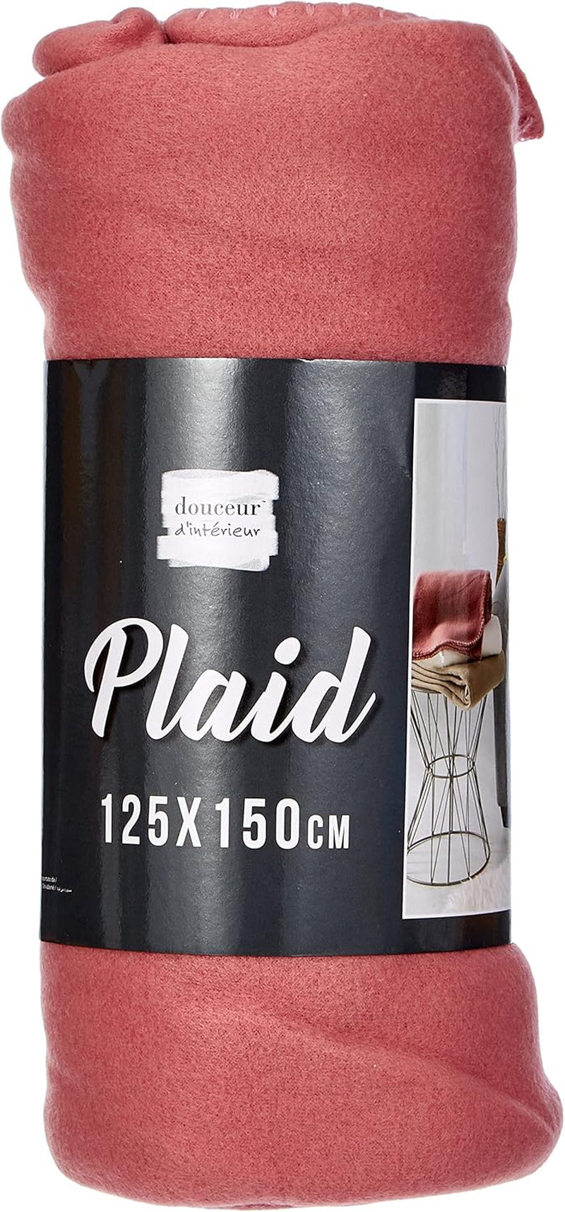 Douceur D'Intérieur, Milou antique pink fleece blanket, 125 X 150 Cm Douceur d'Intérieur Beds and Blankets