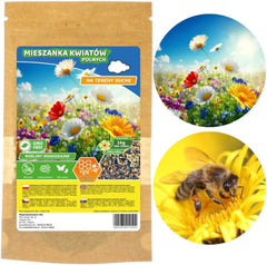 Flower Meadow - Bee Friendly Flower Seed Mix - Wildflowers and Grasses for Dry Locations - Wildflower Seeds - Annual and Perennial Seed Mix