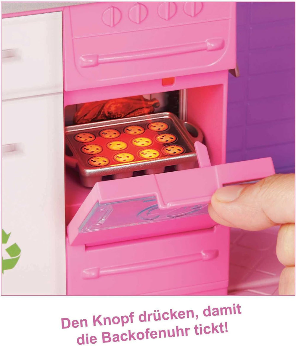 Barbie Dollhouse, Dream Villa Doll, complet mobilată, 3 etaje, 8 camere inclusiv piscină, tobogan și lift, 70 de accesorii, jucării de la 3 ani, GNH53 Casute de papusi Naty Shop