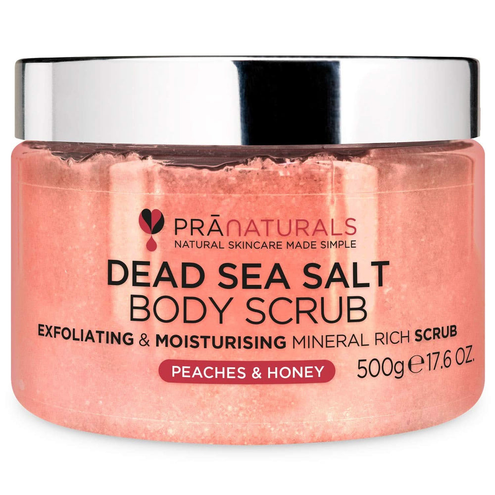 Pranaturals, Body Scrub with Dead Sea salt, 500 g Naty Shop Peach and Bee Honey