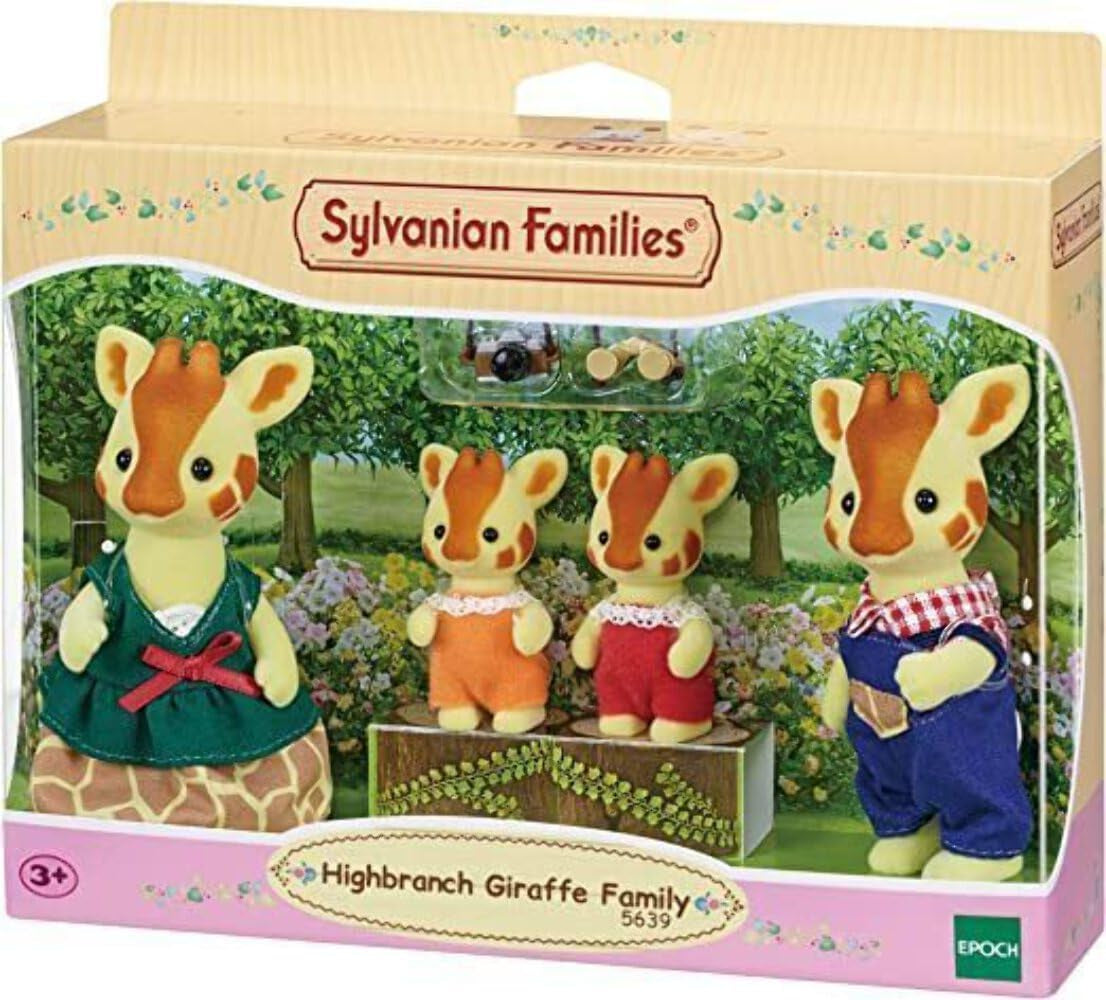 Sylvanian Families 5639 Familia Giraffe - Figuri pentru casa de păpuși Papusi Naty Shop Simplu