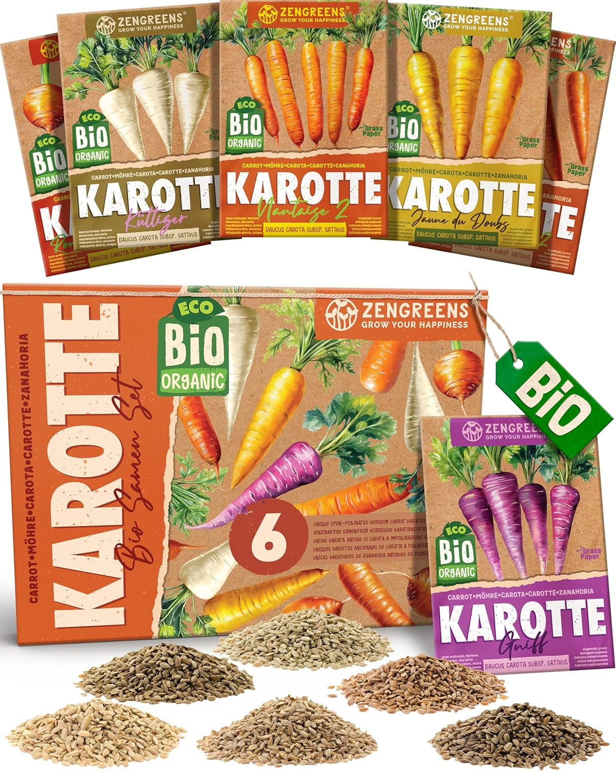 Organic Basil Seeds in a Set of 6 - 6 Basil Seeds for Easy Growing in the Garden, Balcony or Raised Bed - Plant Seeds - Seedlings