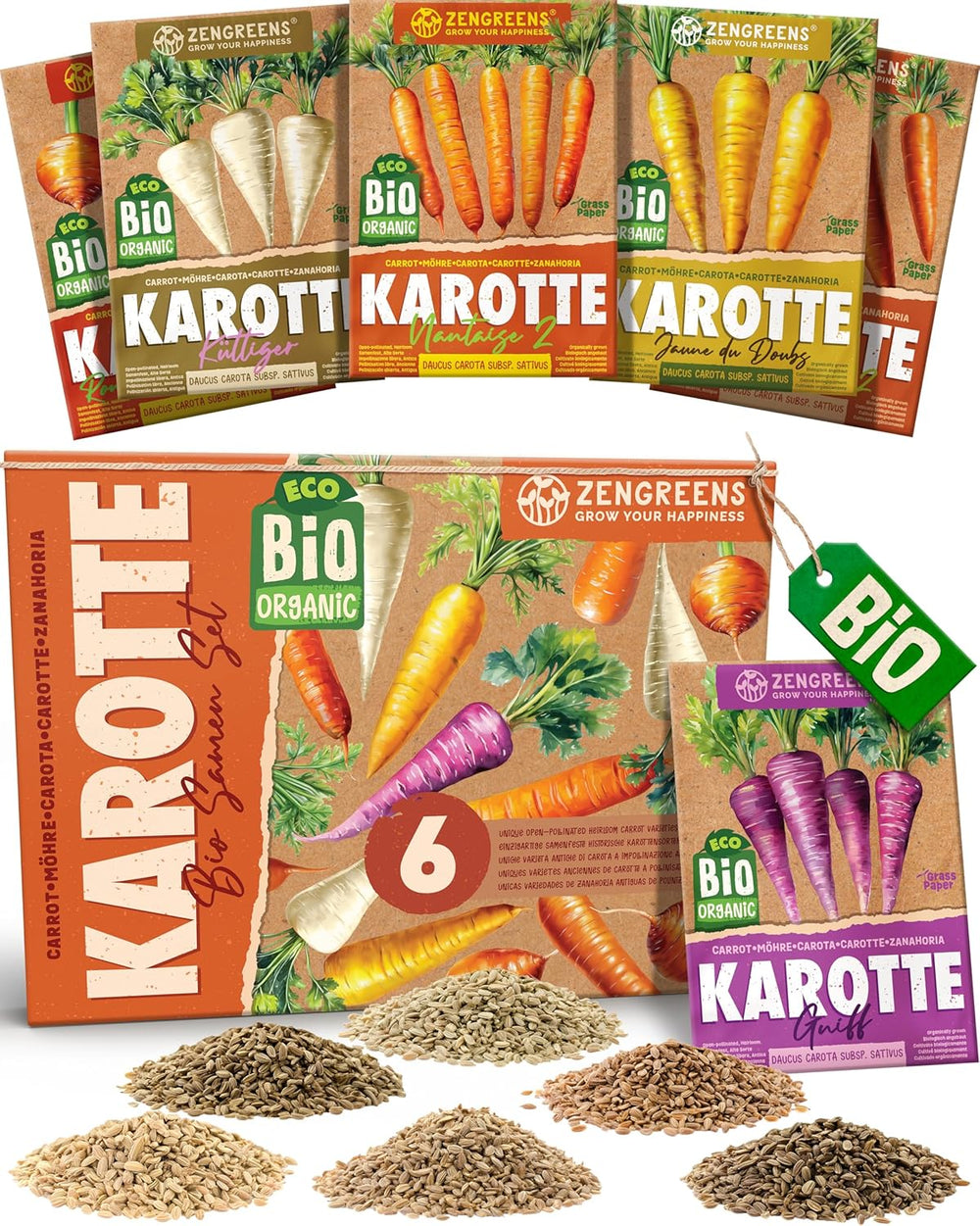 Organic Basil Seeds in a Set of 6 - 6 Basil Seeds for Easy Growing in the Garden, Balcony or Raised Bed - Plant Seeds - Seedlings