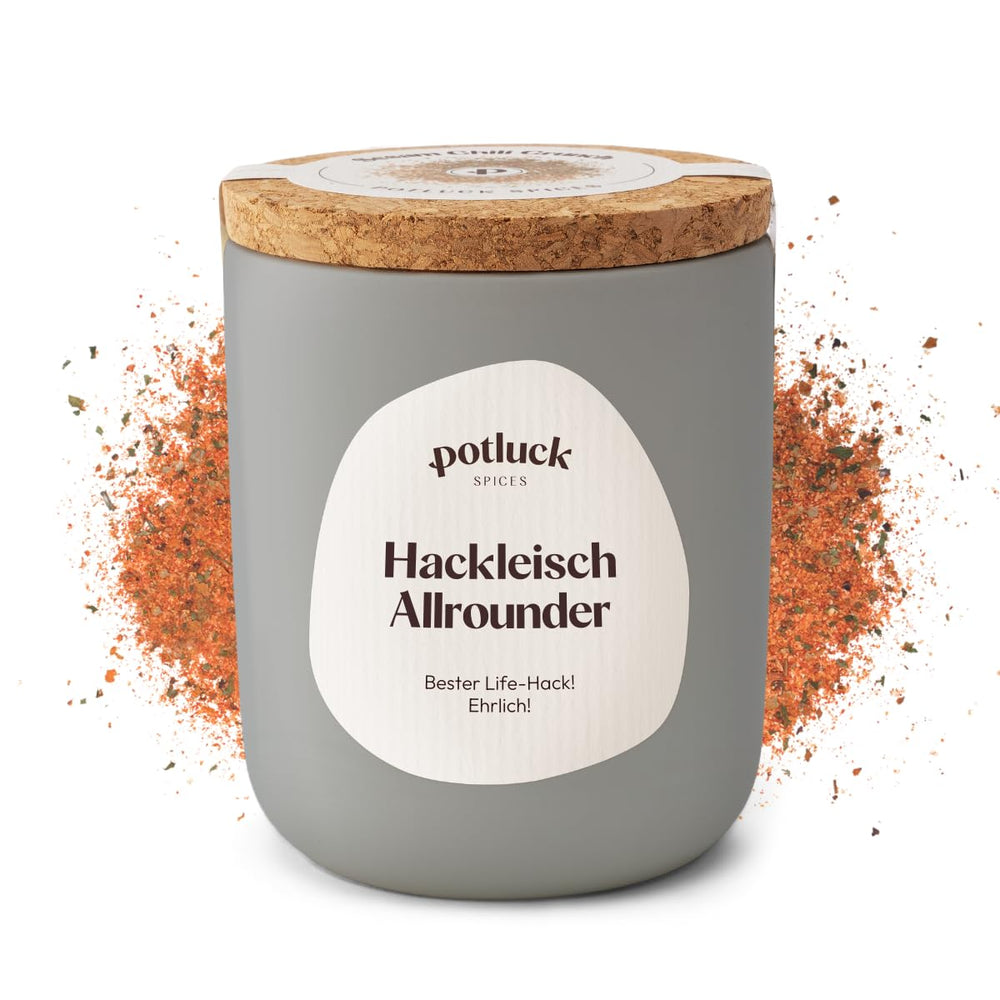 Potluck | Spice Burger | Würzmischung im Keramiktopf | 100g | Vegan, gluten-free and with natural ingredients