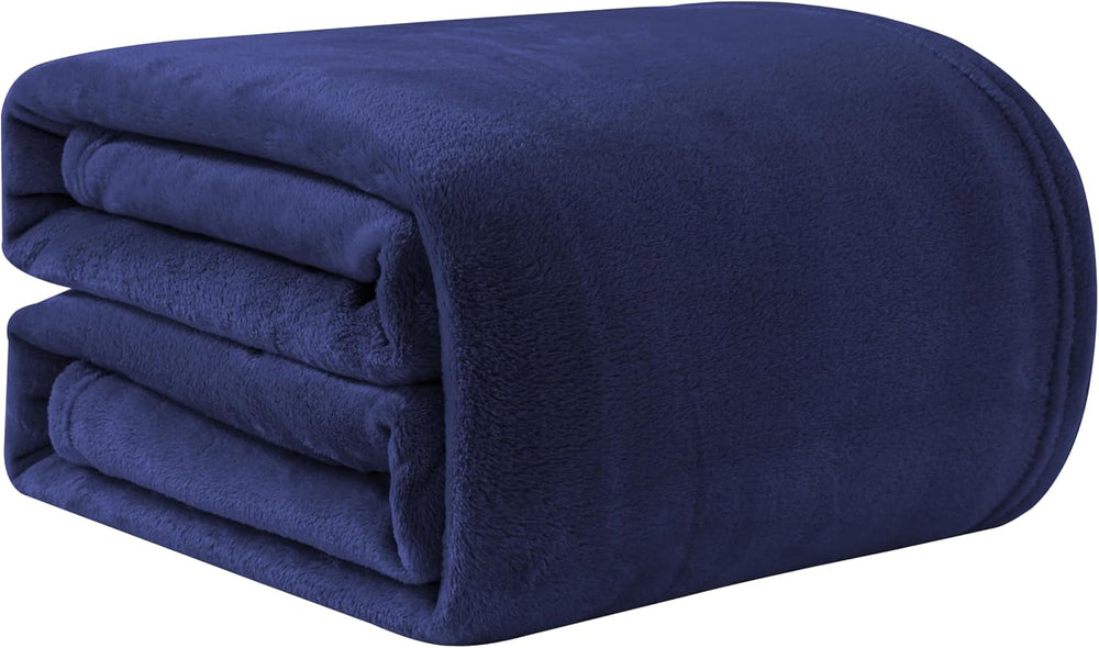 Good Nite Cozy Blanket Fluffy Blanket Bed Blanket Sofa Blanket XL Living Blanket Fleece Blanket 150X200Cm Black Soft Warm Blankets Fluffy Blanket Beds and Blankets Good Nite Navy 230X270Cm