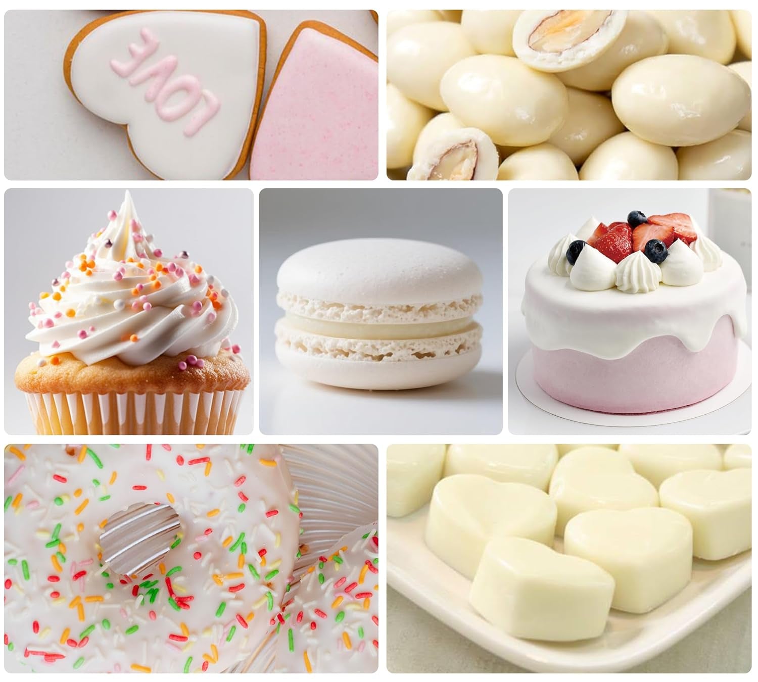 Colorant alimentar liposolubil 55g, colorant alimentar alb pe bază de ulei pentru ciocolată, fondant, macaron, decorarea torturilor, colorant alimentar concentrat pe bază de ulei pentru copt, gătit, glazură, cupcakes