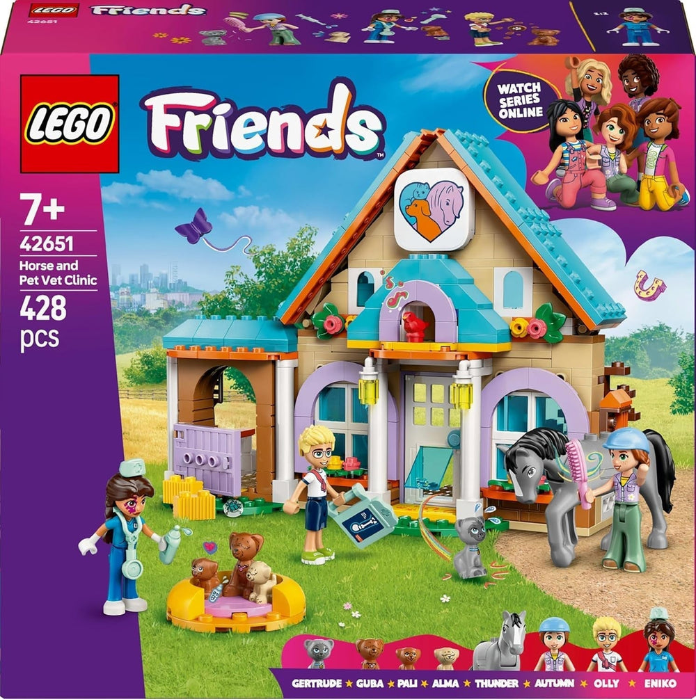 LEGO Friends Veterinary Cabinet for Horses and Pets, Building and Play Set for Imaginative Role Play with 3 Minifigures and 5 Animal Figures, Gift Idea for Girls 7 Years Old 42651 Building Sets Besuche den LEGO-Store