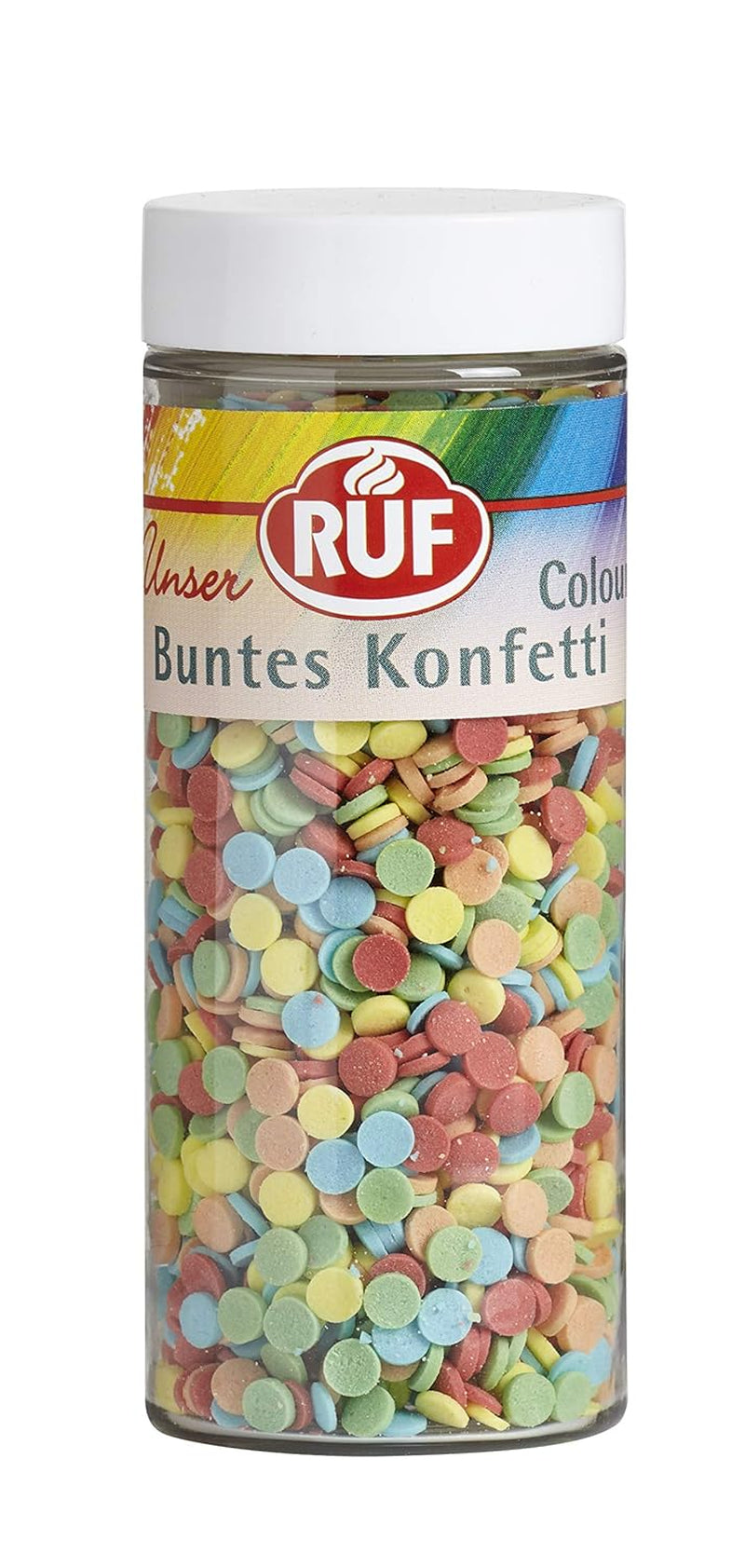 RUF Love Chocolate Chocolate Lentil Decorations, made from fine milk chocolate with a crunchy and colorful sugar glaze, 75g per box
