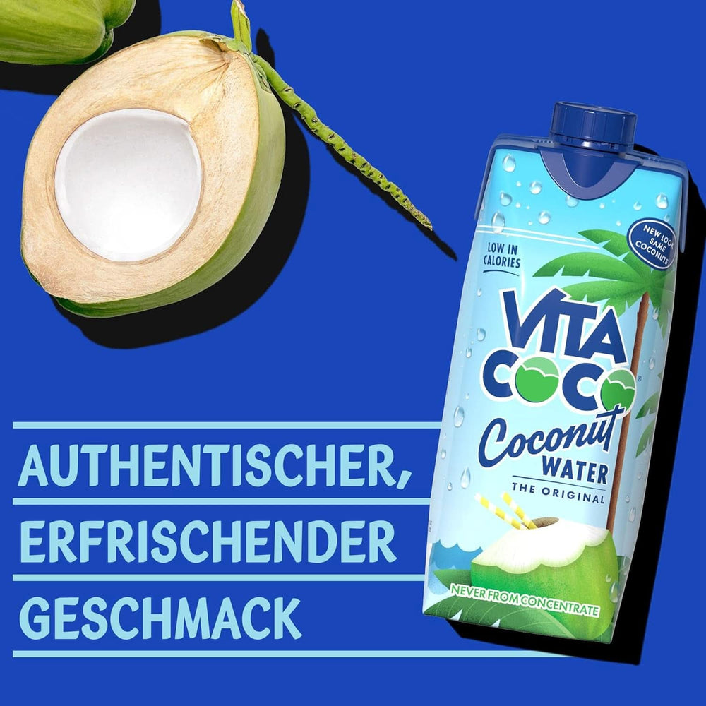 Vita Coco Pure Coconut Water 12 X 330 ml, natural moisturizer with electrolytes, gluten-free, full of vitamin C and potassium Non-alcoholic drinks Naty Shop