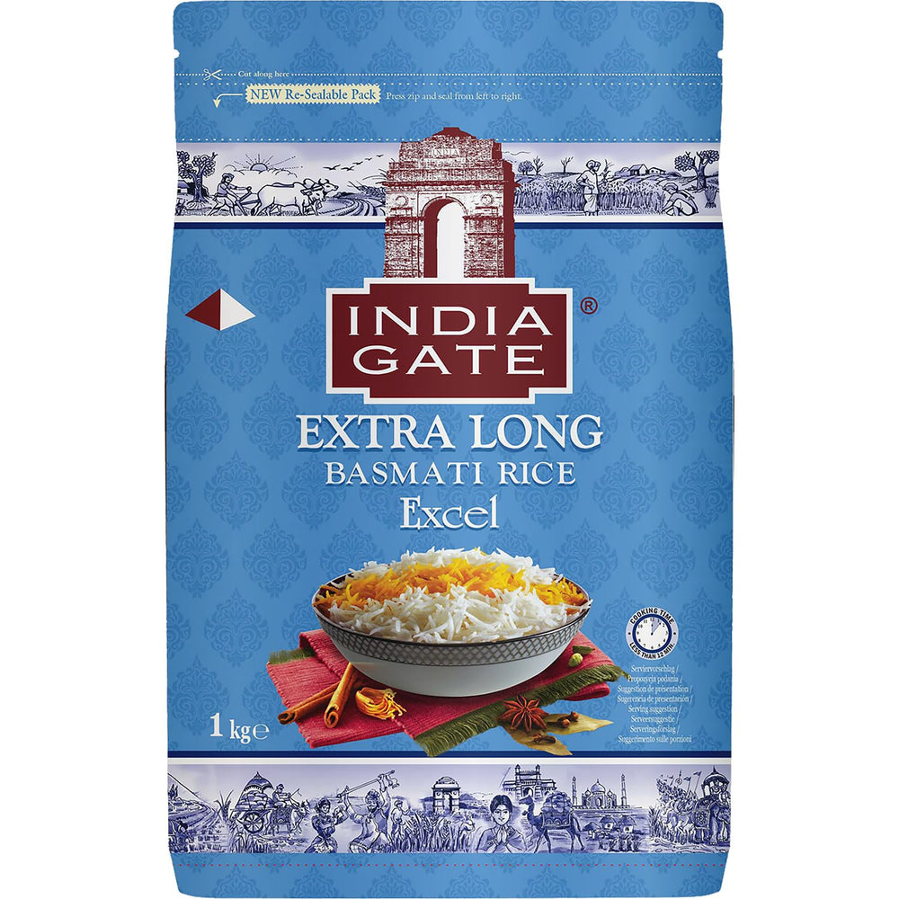 INDIA GATE Premium Basmati Rice – Long grain fine, aromatic rice from India, fine long grain (1 x 5 kg)
