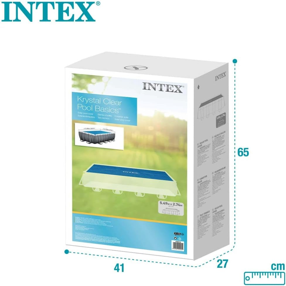 Intex Ultra Frame Rectangular Mattress Cover 549 x 274 cm, 160 Micron Thickness, Manufactured Dimensions: 538 x 253 cm, 28016, Blue