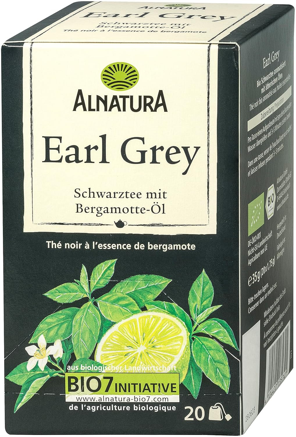 Ceai Earl Grey organic, 20 pliculețe, 35 g