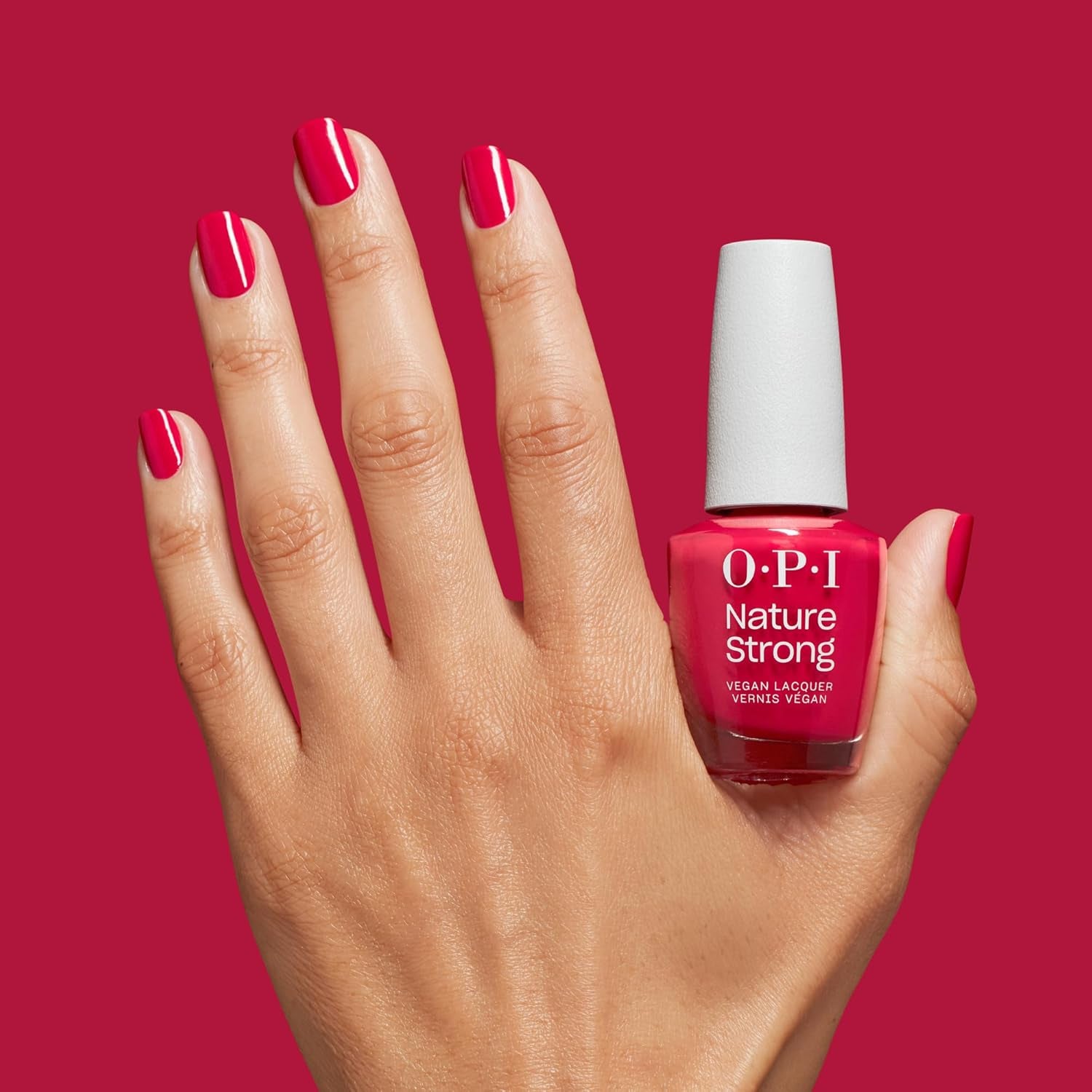 OPI Nature Strong Berry Pickin' Season - Red Nail Polish - Intense Shine and 7 Day Hold | Long Lasting Color for Your Nails | 15 ml