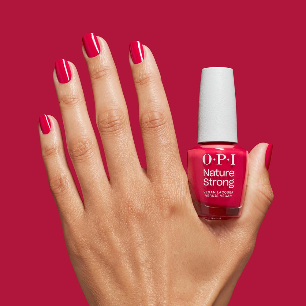 OPI Nature Strong Berry Pickin' Season - Red Nail Polish - Intense Shine and 7 Day Hold | Long Lasting Color for Your Nails | 15 ml