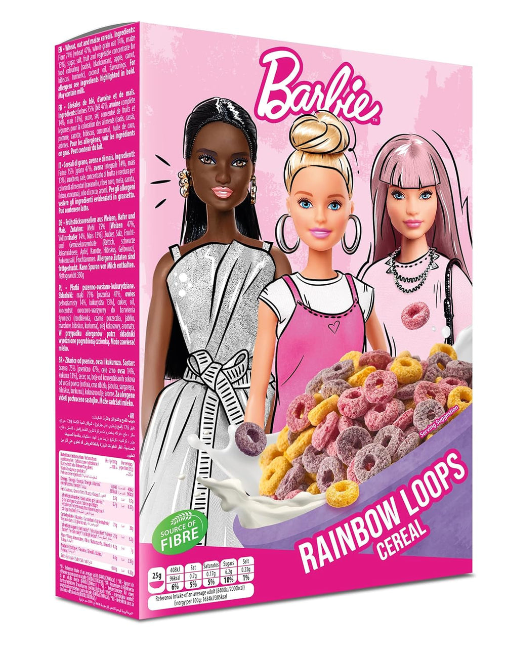 Peppa Pig Honey Loops Cereal, Knusprige Vollkorn Frühstückscerealien Mit Zugesetzten Vitaminen, 1Er Pack (1 X 375G) Cereal Naty Shop Barbie