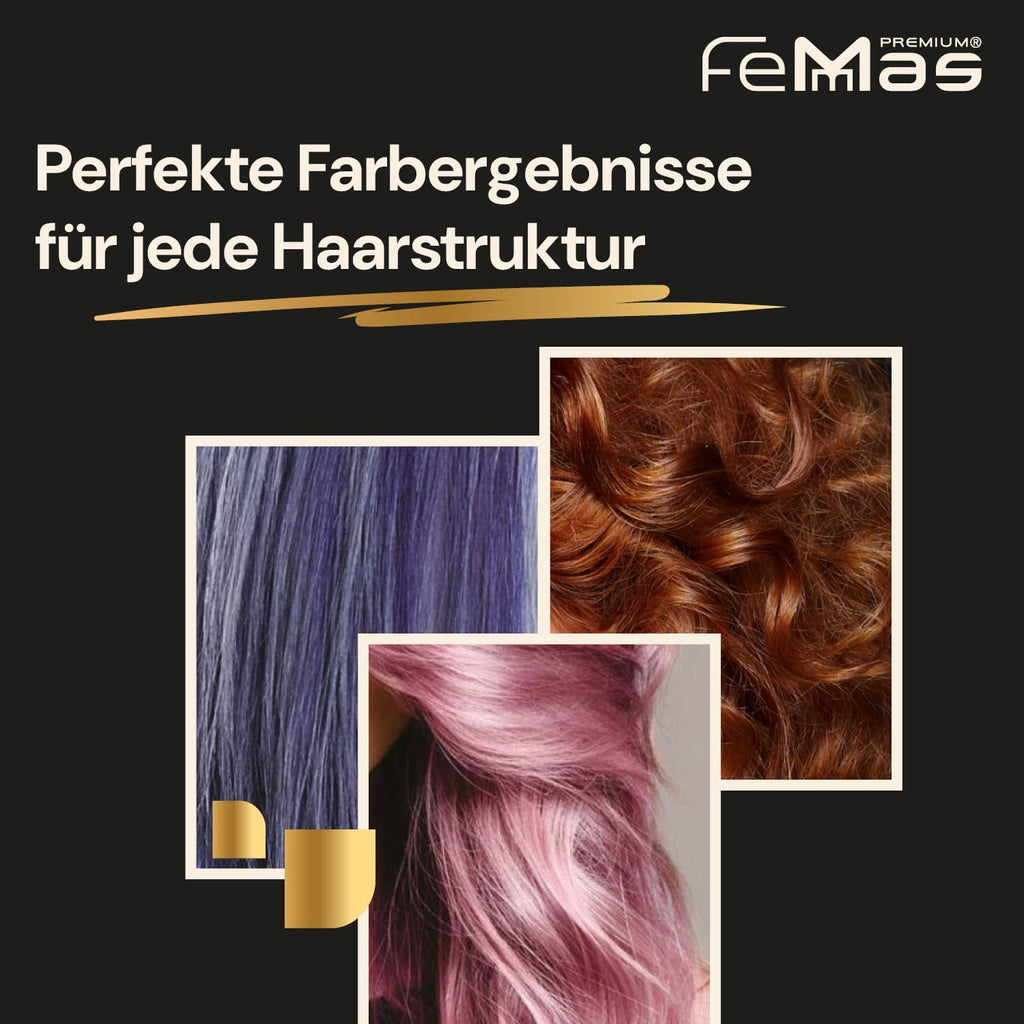 FemMas Hair Colour Pure & Mix Red I Cremă profesională cu ulei de argan, keratină și ceramide I Ca o vopsea de păr permanentă sau nuanță pentru rezultate radiante, de lungă durată I 100 ml Vopsea pentru par Naty Shop