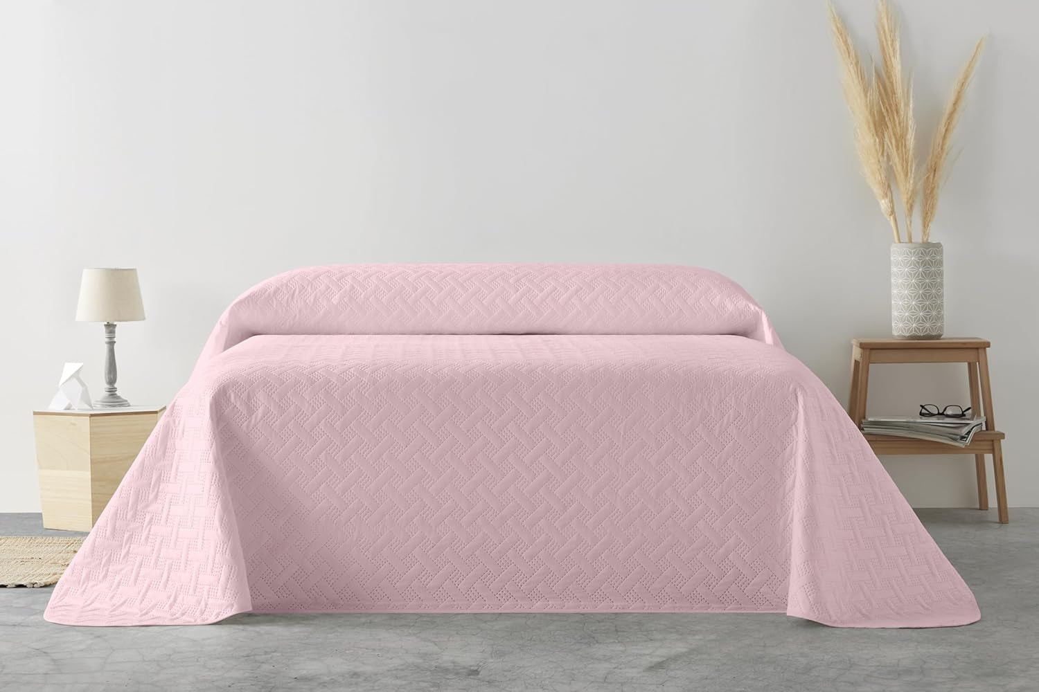 LISO - Bedspread for 105 Cm - Bouti Bed Bedspread - Spring and Summer - 200X260 Cm - Pink Beds and Blankets Besuche den Degrees home-Store