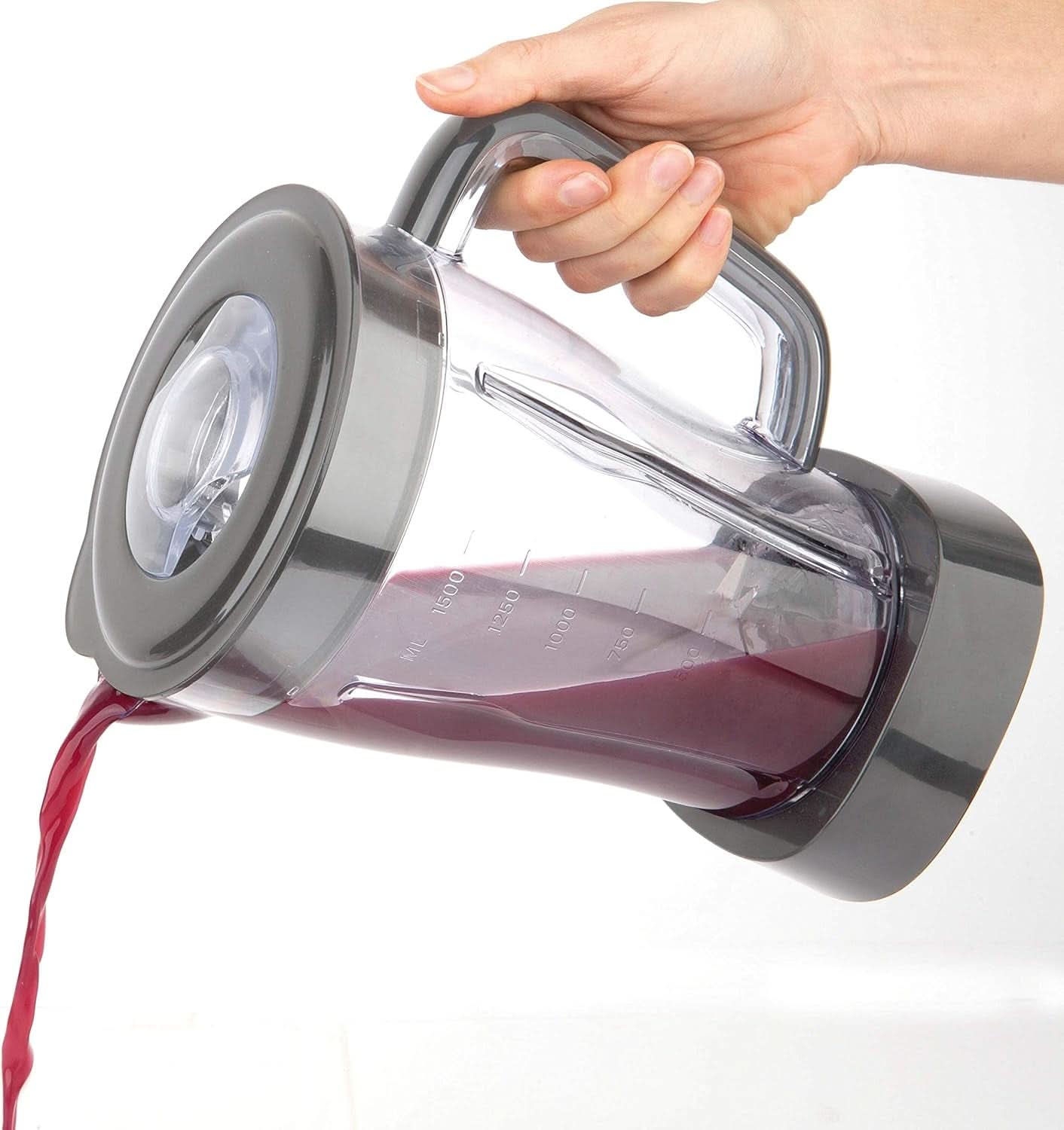 BLACK+DECKER Stand mixer | 500W | 2 Speeds | Pulse Function | Glaskrug | 1.5L | Edelstahlmesser Mit 4 Klingen | Herausnehmbar Und Leicht Zu Reinigen | Weiß Und Grau Kitchen Naty Shop