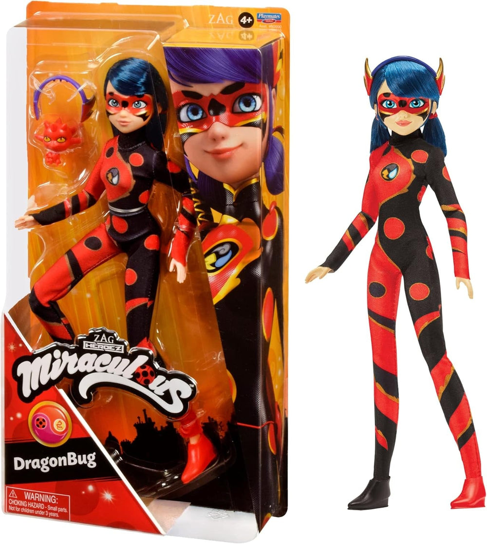 Bandai - Miraculous Ladybug - Doll Marinette Color Change Surprise - Miraculous Jointed Doll, 26 Cm + 3 Surprises - Random Pattern - P50390 Naty Shop Dragon Bug Dolls