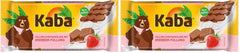 Kaba Milk Chocolate with Strawberry Cream, Filled Chocolate Bar, 90g Bar, Melt-in-your-Mouth Chocolate with Strawberry Fruity Cream and Kaba Original Flavor (Pack of 2)