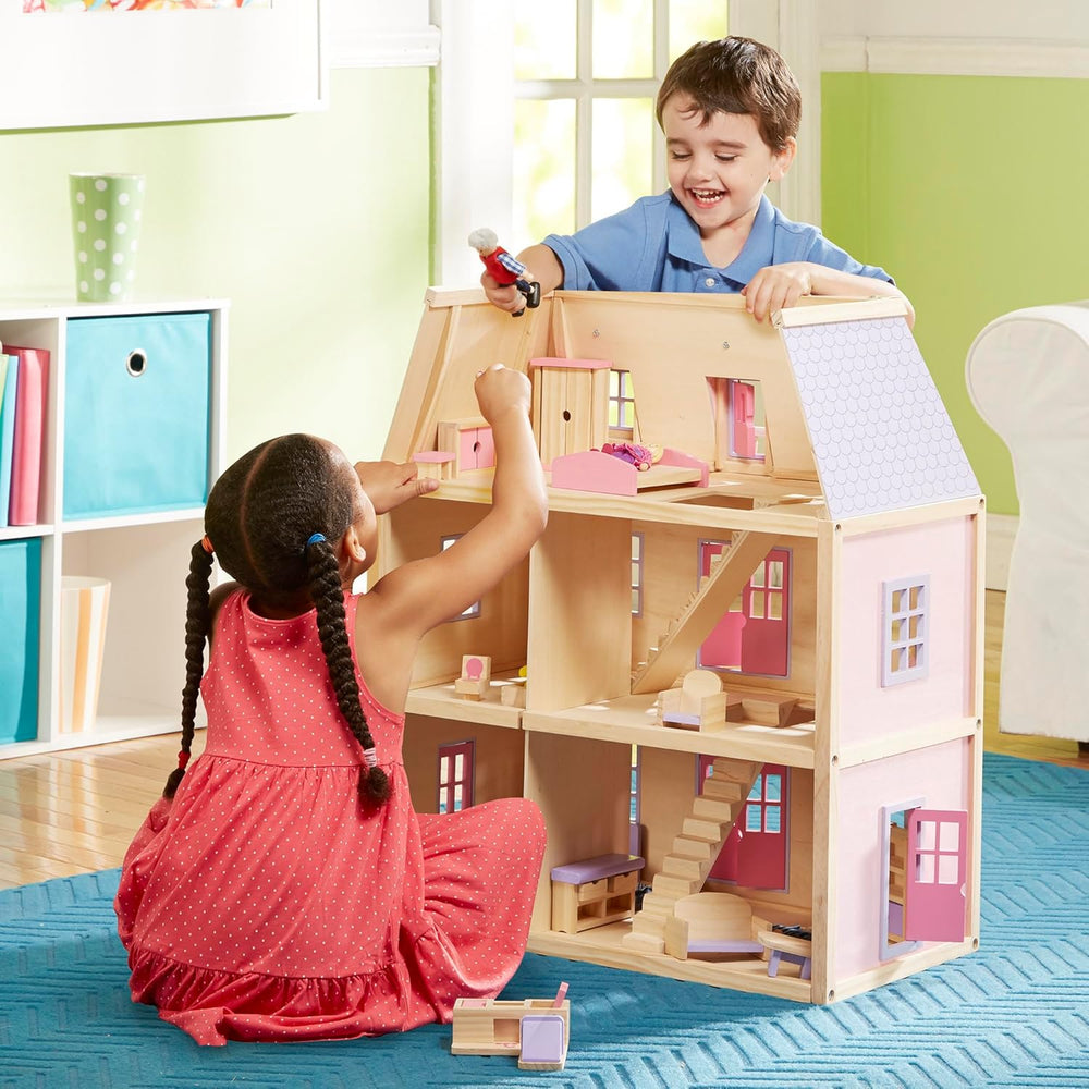 Melissa & Doug Casă de păpuși din lemn