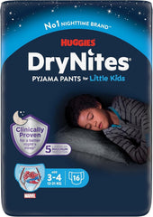Chiloți de pijama DryNites pentru băieți 3-5 ani, 1 pachet (1 x 16 bucăți)
