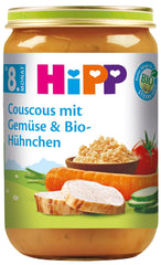 HiPP Couscous with Vegetables and Organic Chicken, Pack of 6 (6 x 220g)