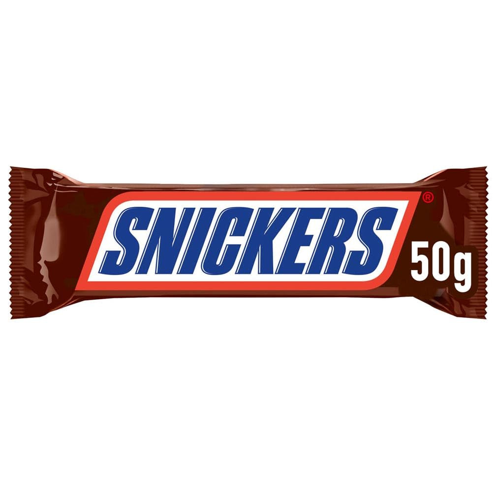 Snickers Chocolate Bar Peanut Caramel 5 Bar Pack | Snack football | (1 x 5 x 50g)