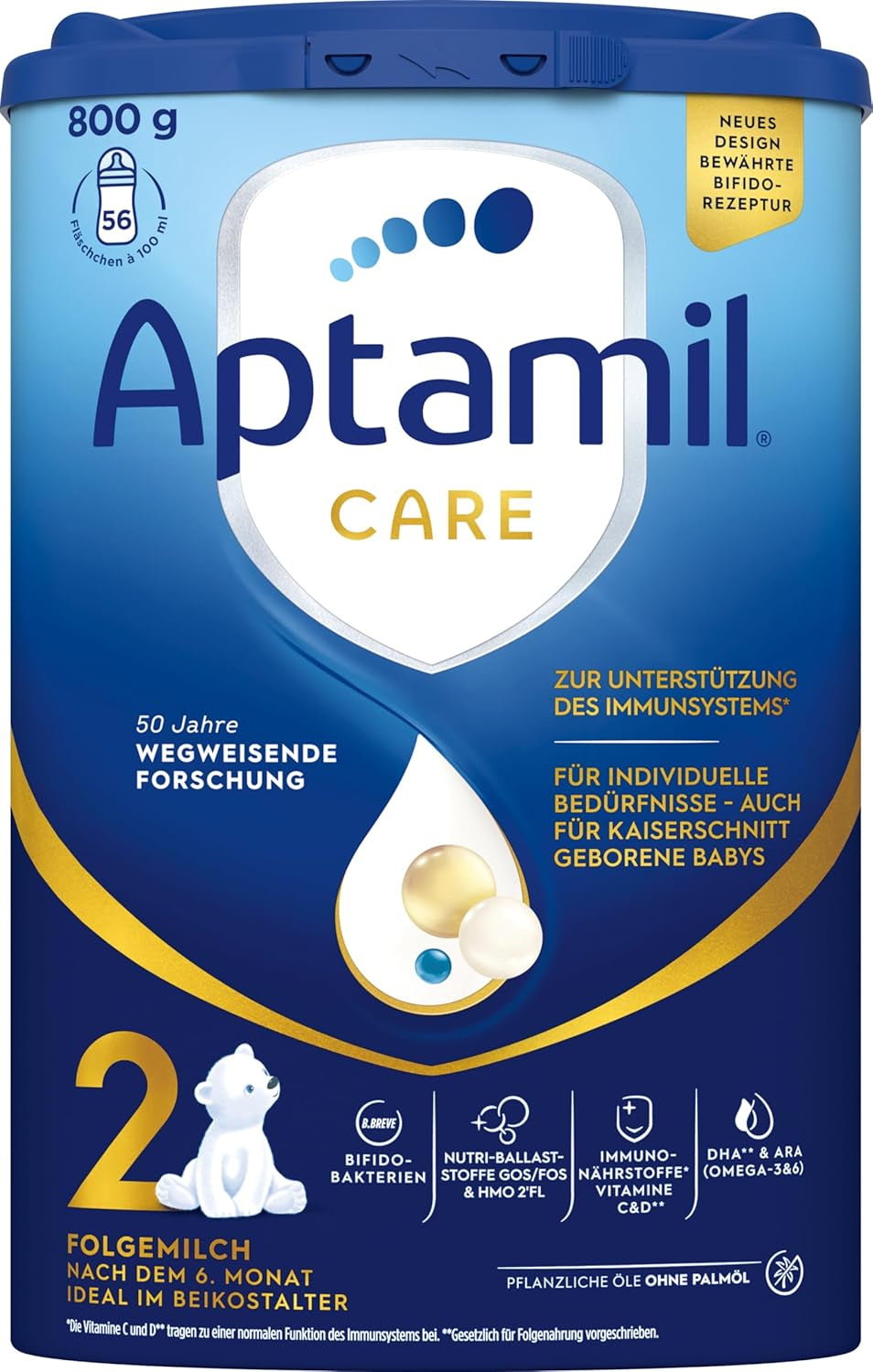 Aptamil Care 2 – Also suitable for babies born by caesarean section – 1 x 800 g