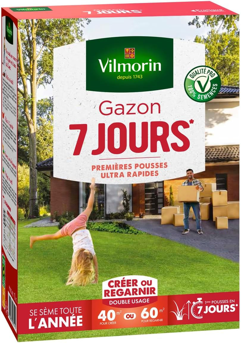 Semences De Gazon 7 Jours - 1 Kg