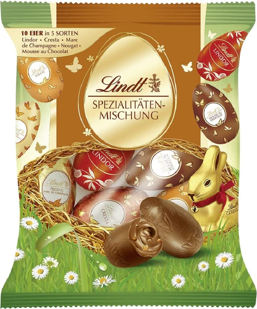 Special chocolate mix | 2 x 180g | Whole milk eggs in five varieties with and without alcohol (Eggs Marc de Champagne and chocolate truffles | 3 x 90 g)
