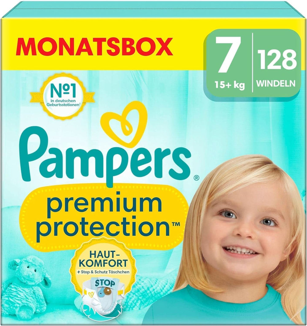 Pampers Baby Nappies size 4, Premium Protection, Nappies, 174 pcs. , 9Kg - 14Kg Mother and Child Naty Shop 7 (128 pcs) Premium Protection