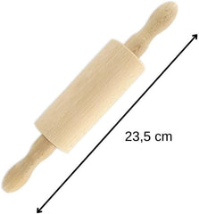 Fackelmann 521146 Nudelholz klein Holz Nudelholz Holz 23.5 x 4.5 cm brown