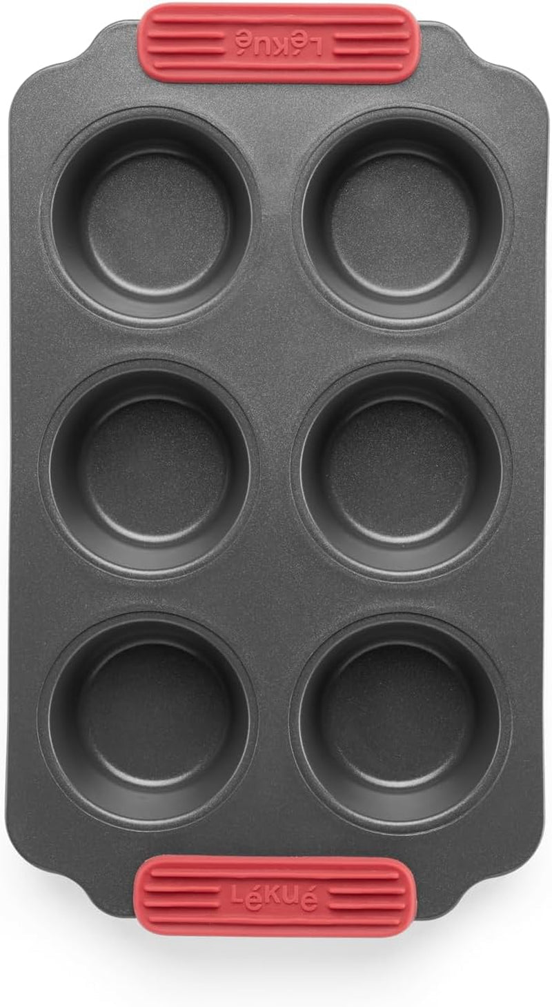 Lékué Muffin-Backform, Antihaftbeschichte, Metall, 6 Mulden Molds and baking trays Naty Shop