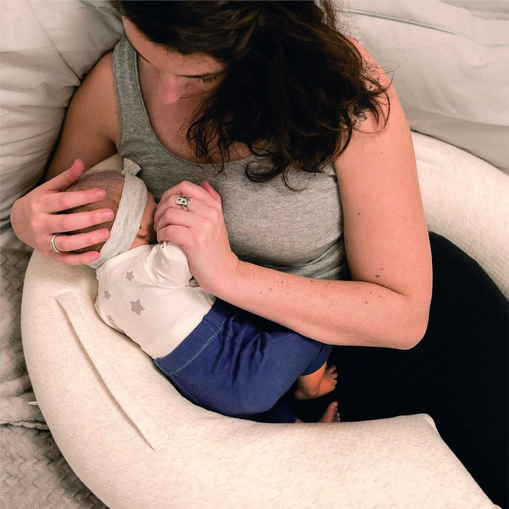 Pernă de alăptare multifuncțională, 4 în 1, Soft Nova, bej, pernă unică: 202 cm, fotoliu, 40 X 75 X 22 cm Accesorii Hrana si Alaptare Bebe Naty Shop